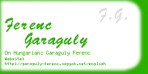 ferenc garaguly business card